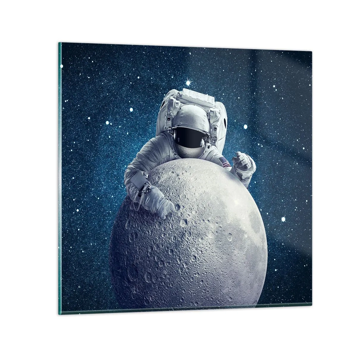 Quadro em vidro - Coringa do espaço - 30x30 cm