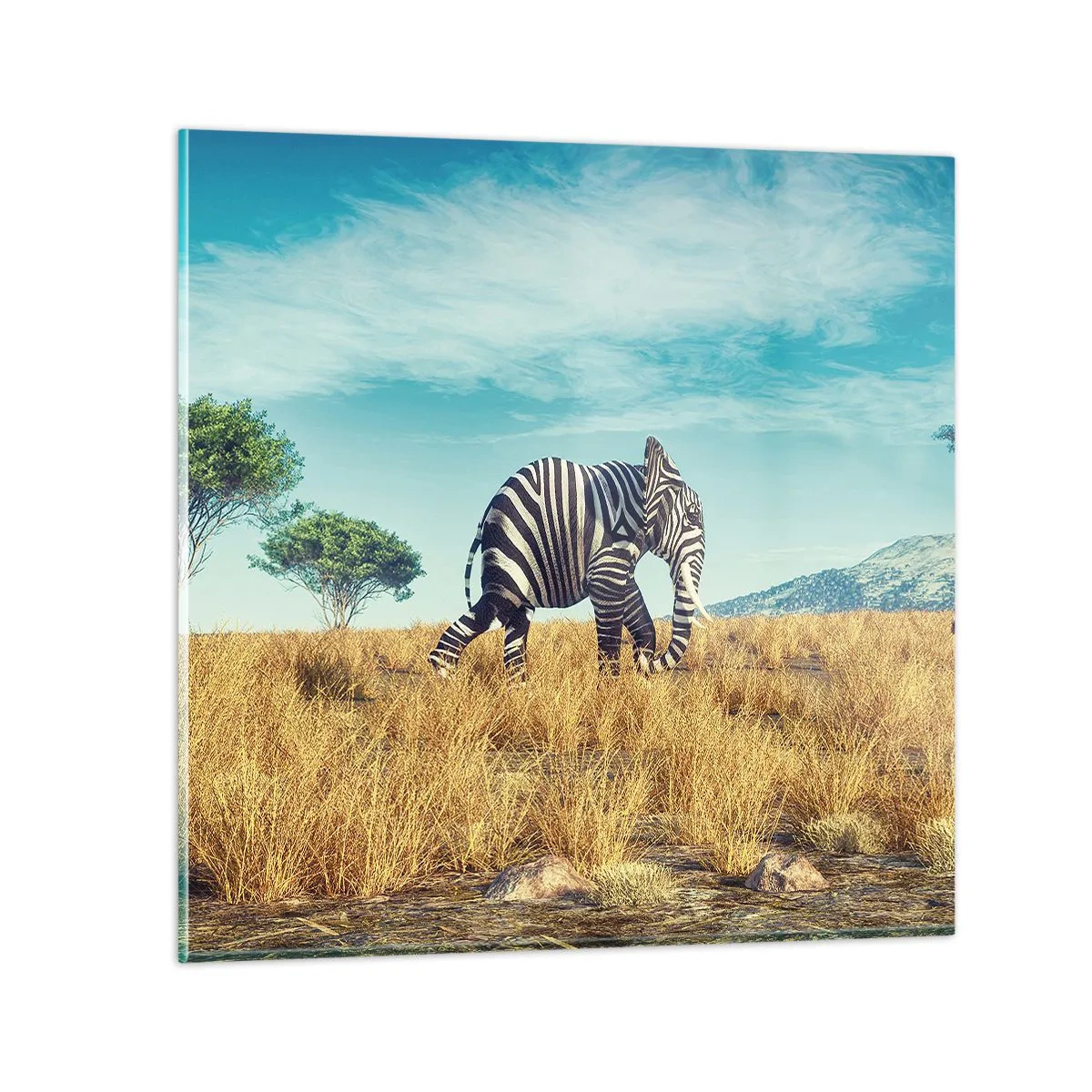 Quadro em vidro - Cinza não está mais na moda - 30x30 cm