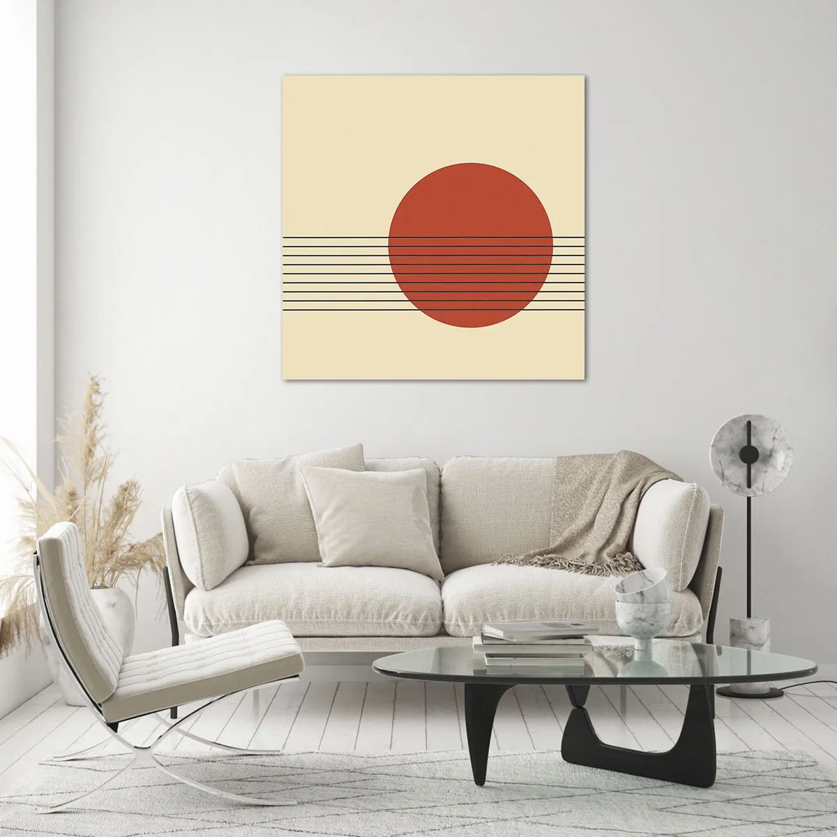 Quadro em vidro - Em círculo e mais além - 40x40 cm