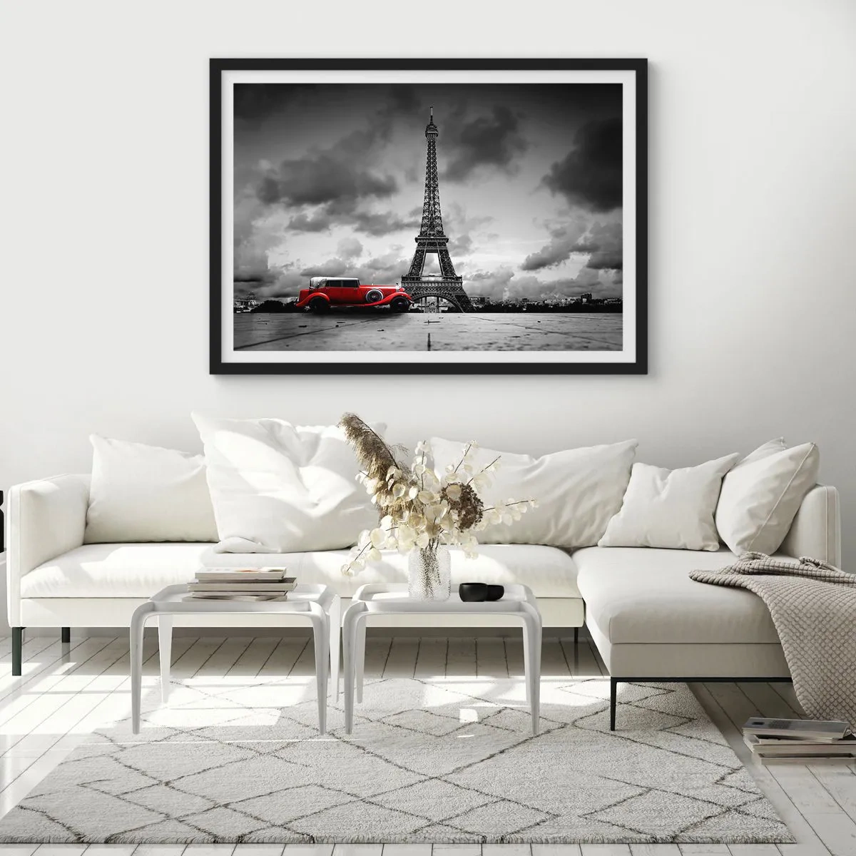 Pôster com moldura preta - Não há muito tempo atrás em Paris - 70x50 cm