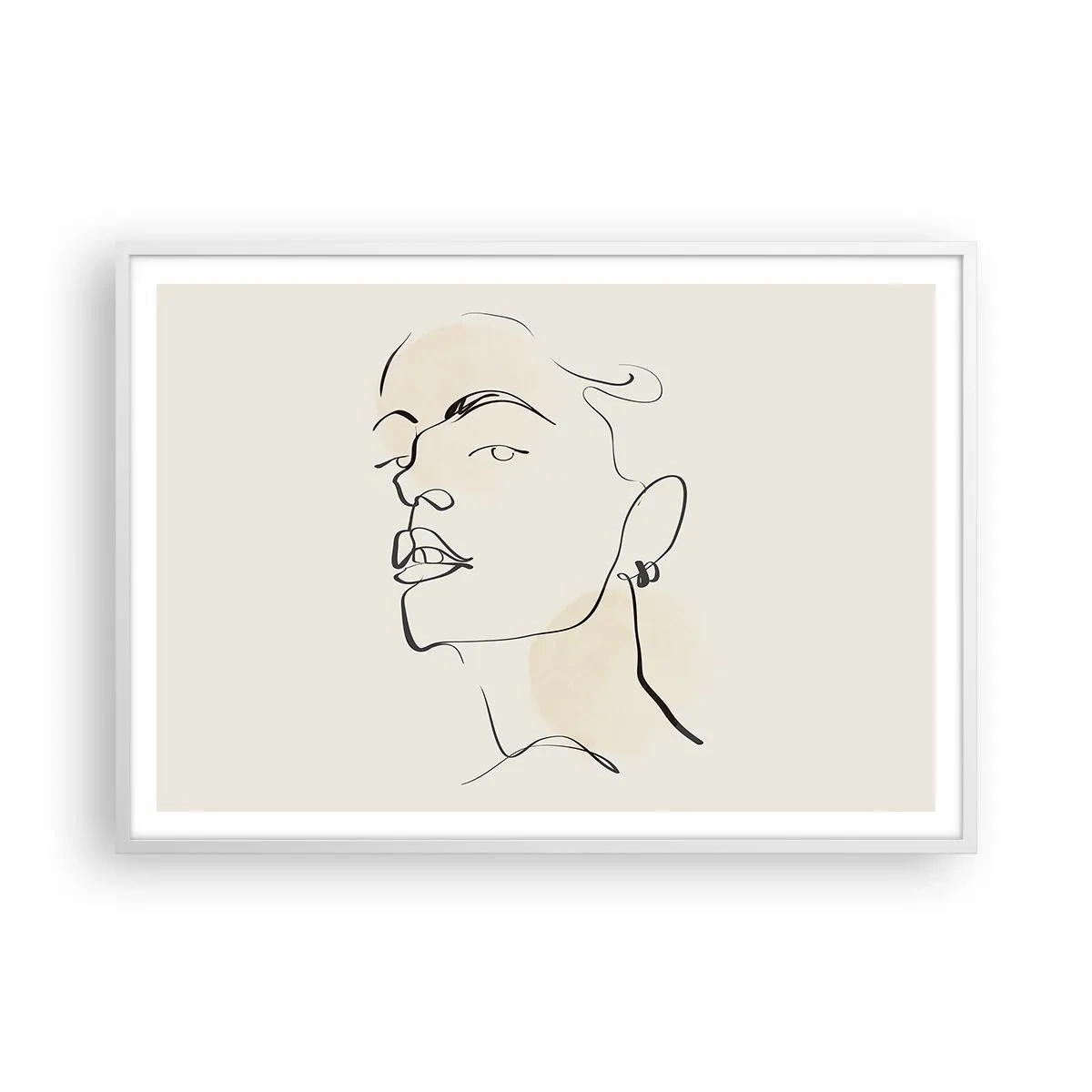 Pôster em moldura branca - Olhar orgulhoso - 100x70 cm