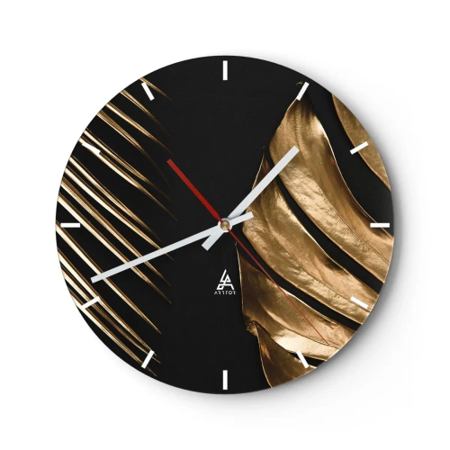 Relógio de parede - Relógio em vidro - Uma mulher com adornos orientais segurando um instrumento tradicional - 30x30cm - Diferentes e igualmente caros - Decoração de parede moderna para a sala de estar, cozinha e quarto ARTTOR