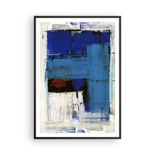 Pôster com moldura preta - O segredo do azul - 70x100 cm