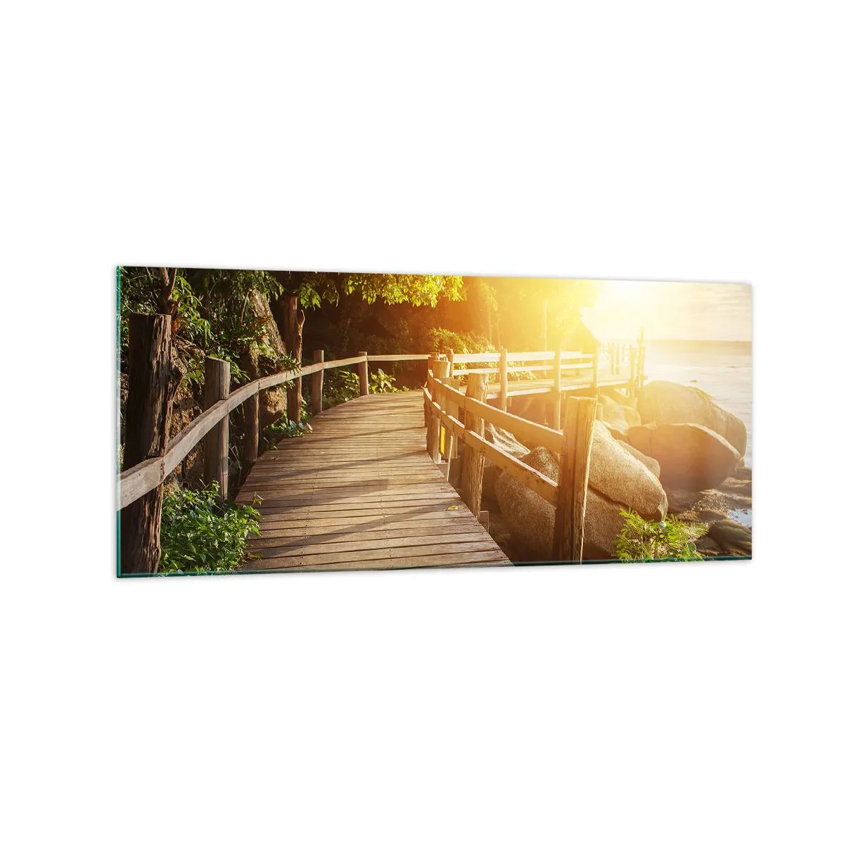 Quadro em vidro - Mais uma curva, mais milagres - 120x50 cm