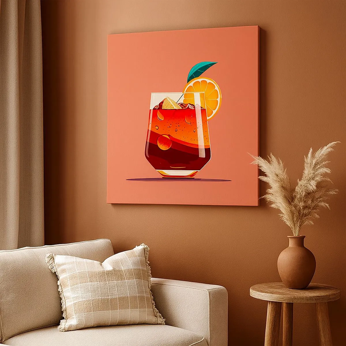 Quadro em tela - Refresco de verão - 30x30 cm