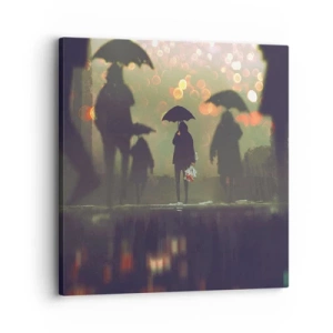 Quadro em tela - Da perspectiva de uma gota de chuva - 30x30 cm