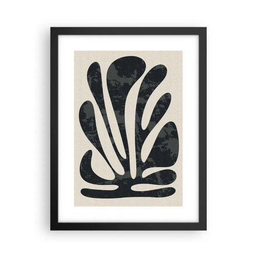 Pôster com moldura preta - Abstração com vários dedos - 30x40 cm