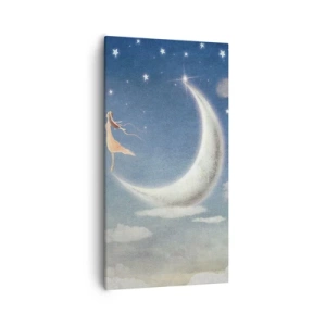 Quadro em tela - O encanto azul - 55x100 cm