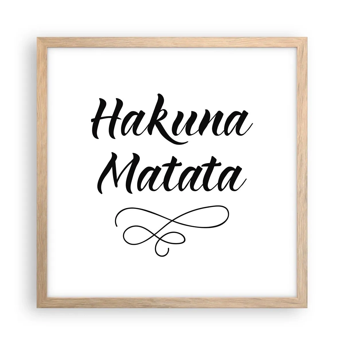 Pôster com moldura de carvalho claro - O melhor conselho - 40x40 cm