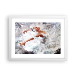 Pôster em moldura branca - Delicado e leve como tule - 40x30 cm