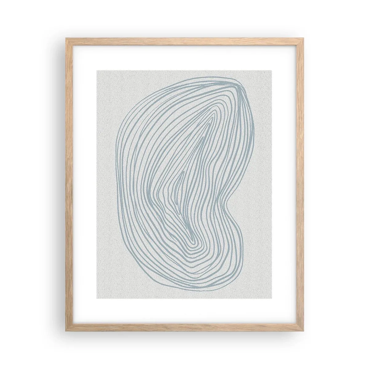 Pôster com moldura de carvalho claro - Deixe cair o sorriso - 40x50 cm