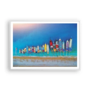 Pôster em moldura branca - Vista panorâmica - 100x70 cm