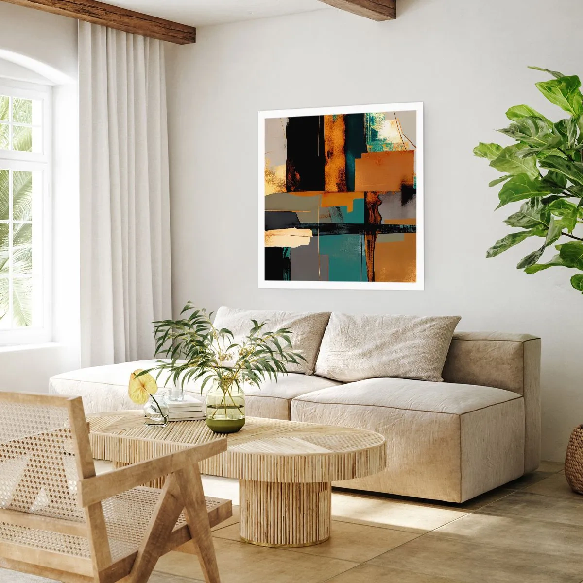 Pôster - Abstração – luz e sombra - 60x60 cm