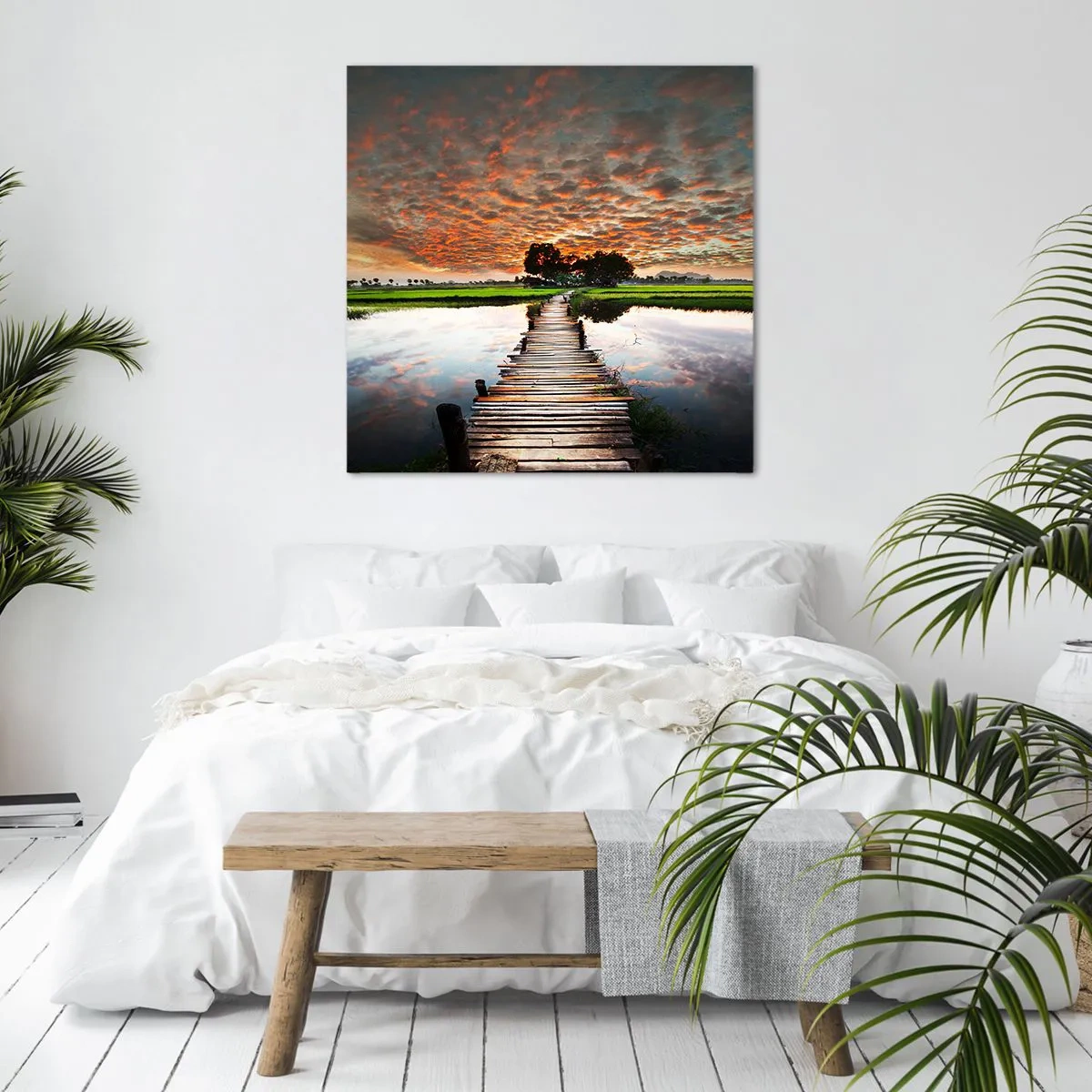 Quadro em tela - Abra os braços - respire - 70x70 cm