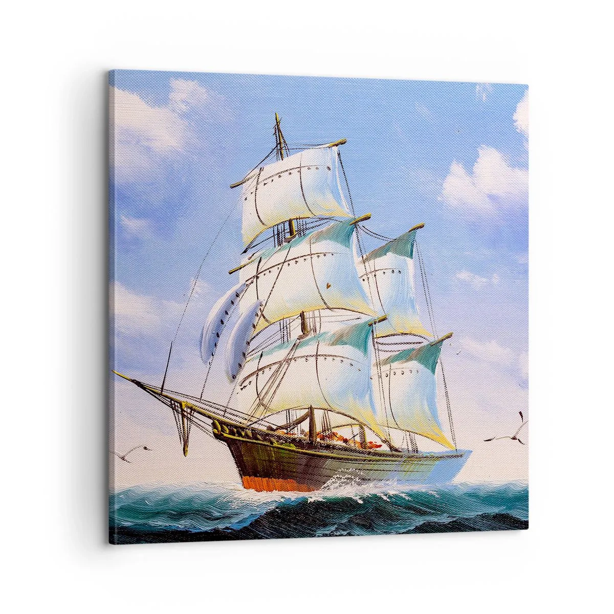 Quadro em tela - Orgulhosamente com o vento - 60x60 cm