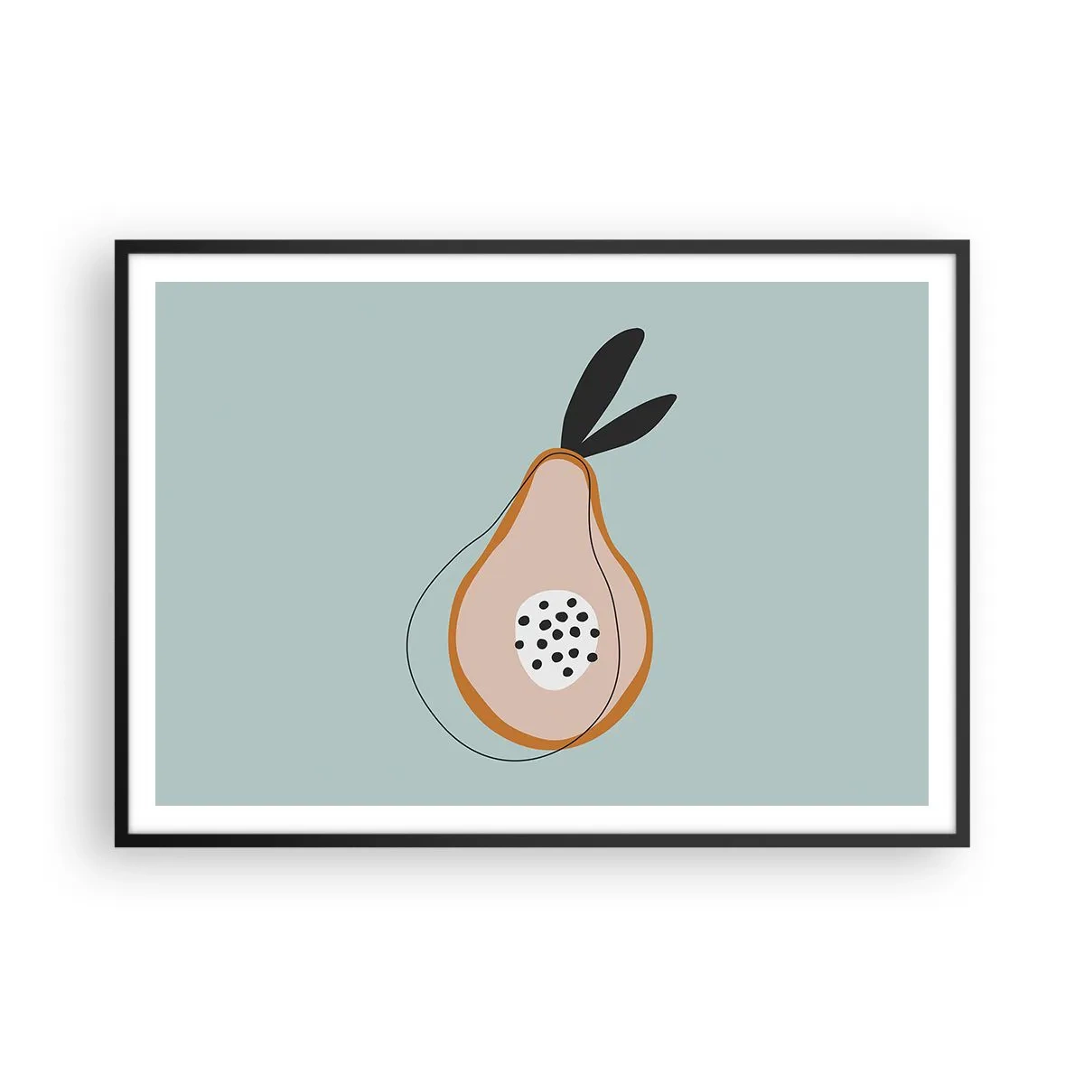 Pôster com moldura preta - Penetrar na natureza das coisas - 100x70 cm