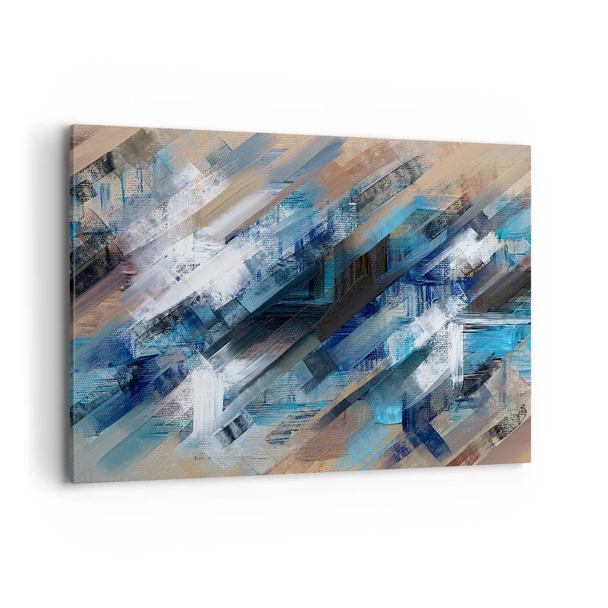 Quadro em tela - Numa diagonal azul - 100x70 cm