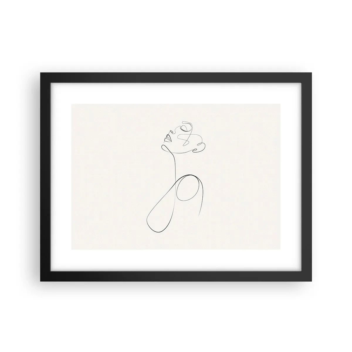 Pôster com moldura preta - Enrolada em sonhos - 40x30 cm