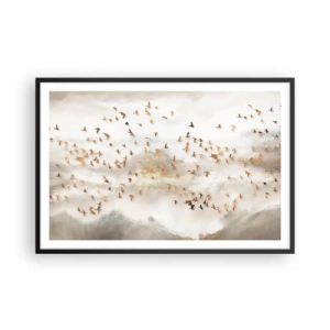 Pôster com moldura preta - Está na hora… - 91x61 cm