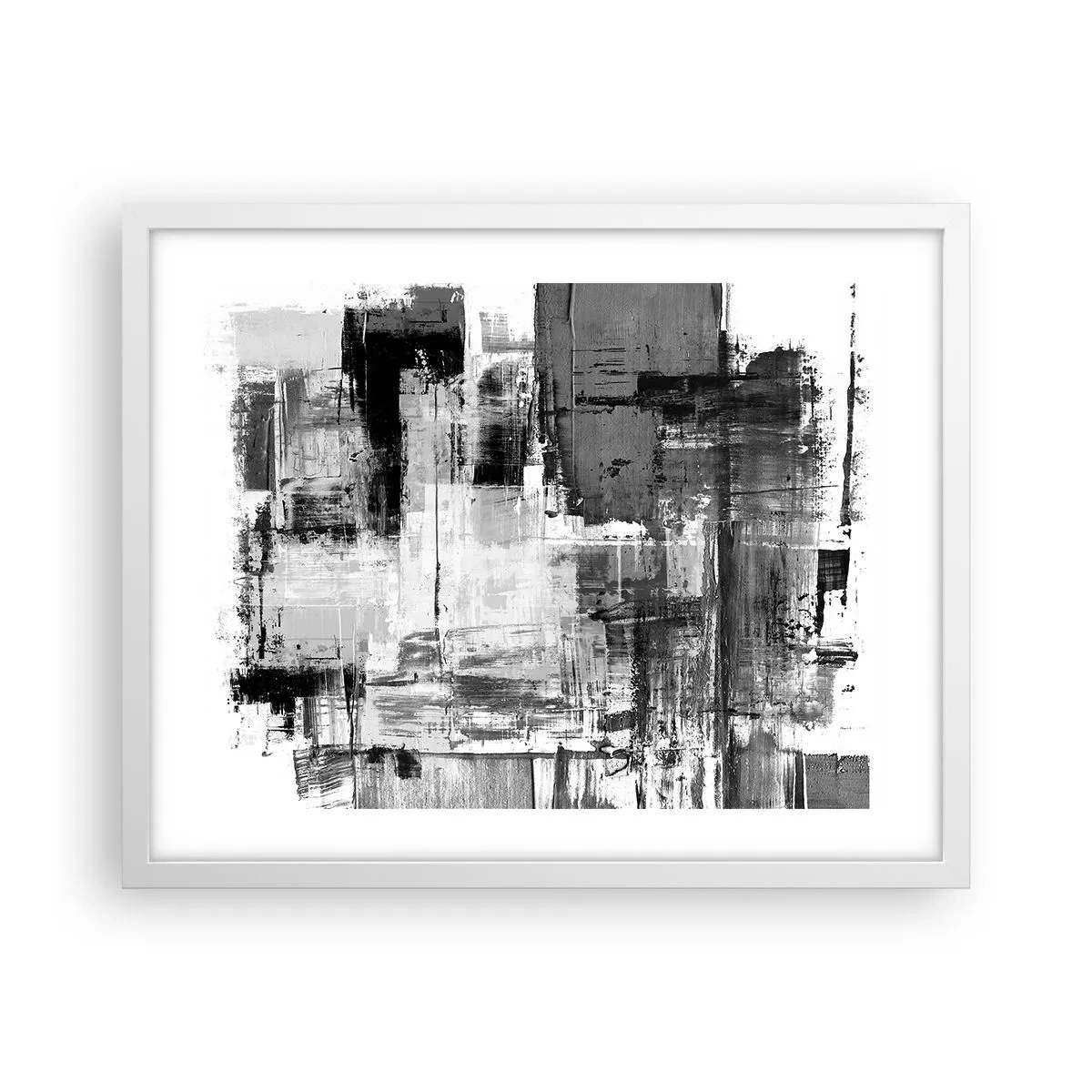 Pôster em moldura branca - O cinza é lindo - 50x40 cm