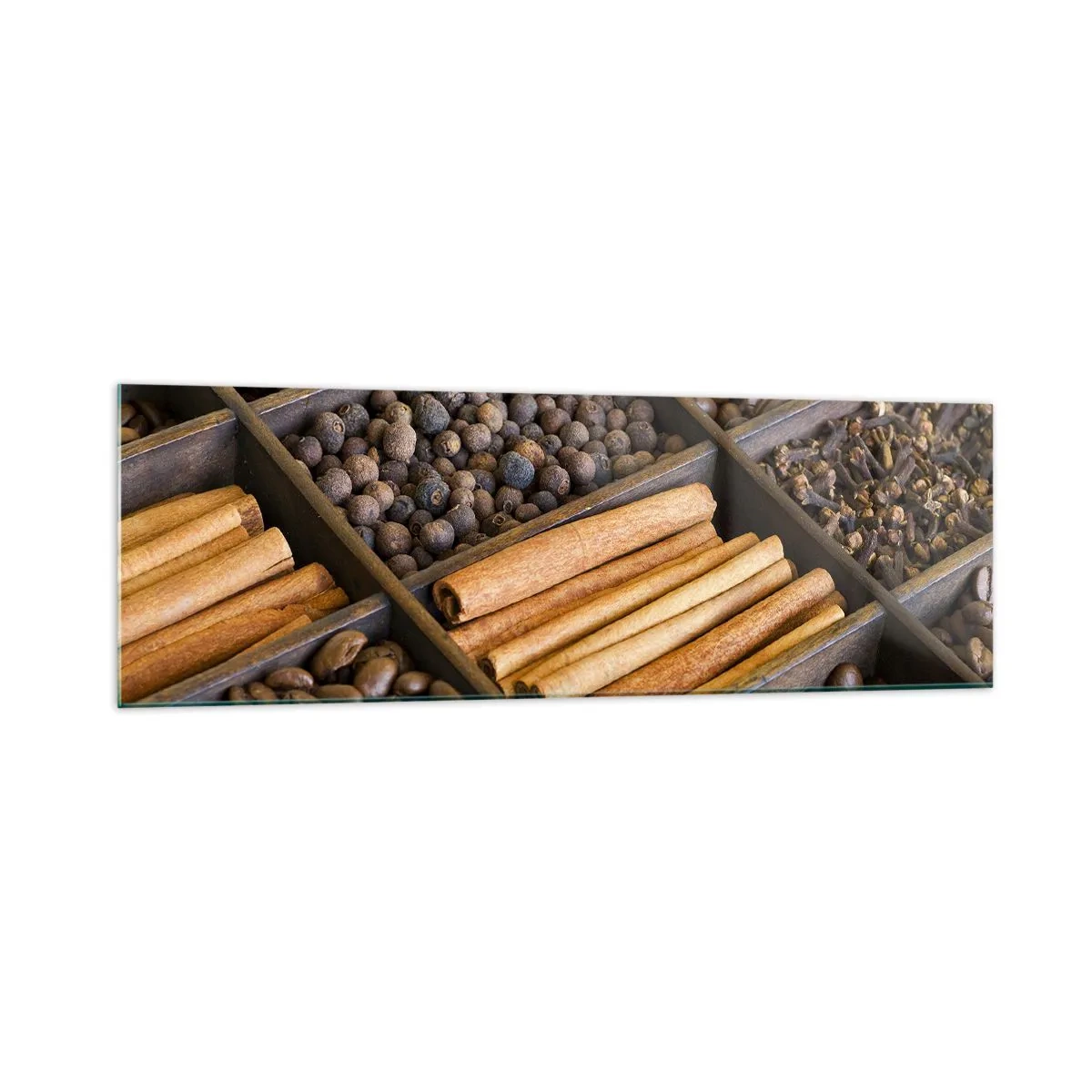 Quadro em vidro - Um tesouro de aromas - 160x50 cm