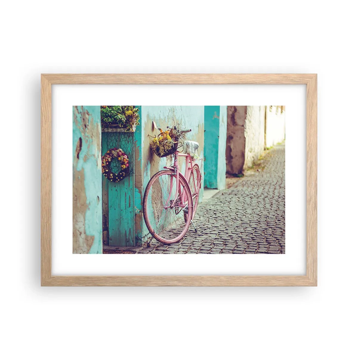 Pôster com moldura de carvalho claro - Volto logo - 40x30 cm