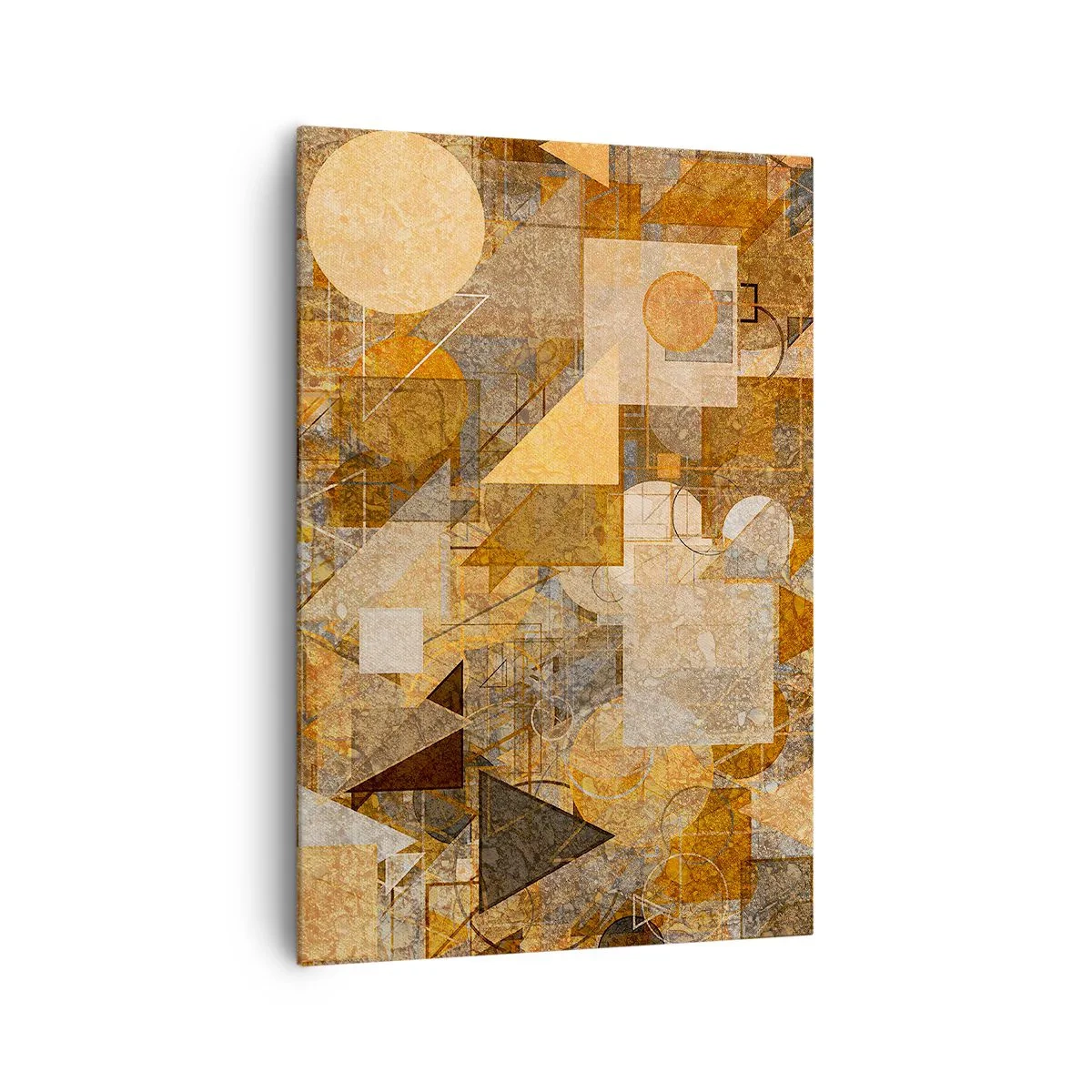 Quadro em tela - Estudo Cubista em Bronze - 70x100 cm