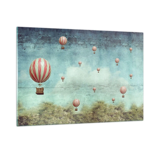 Quadro em vidro - Livres da azáfama da vida - 120x80 cm
