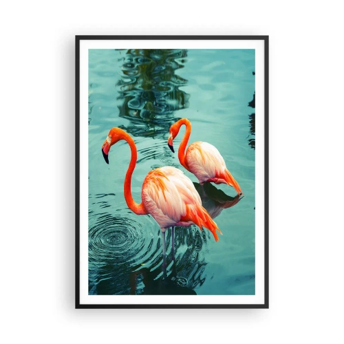 Pôster com moldura preta - Estamos na moda agora - 70x100 cm