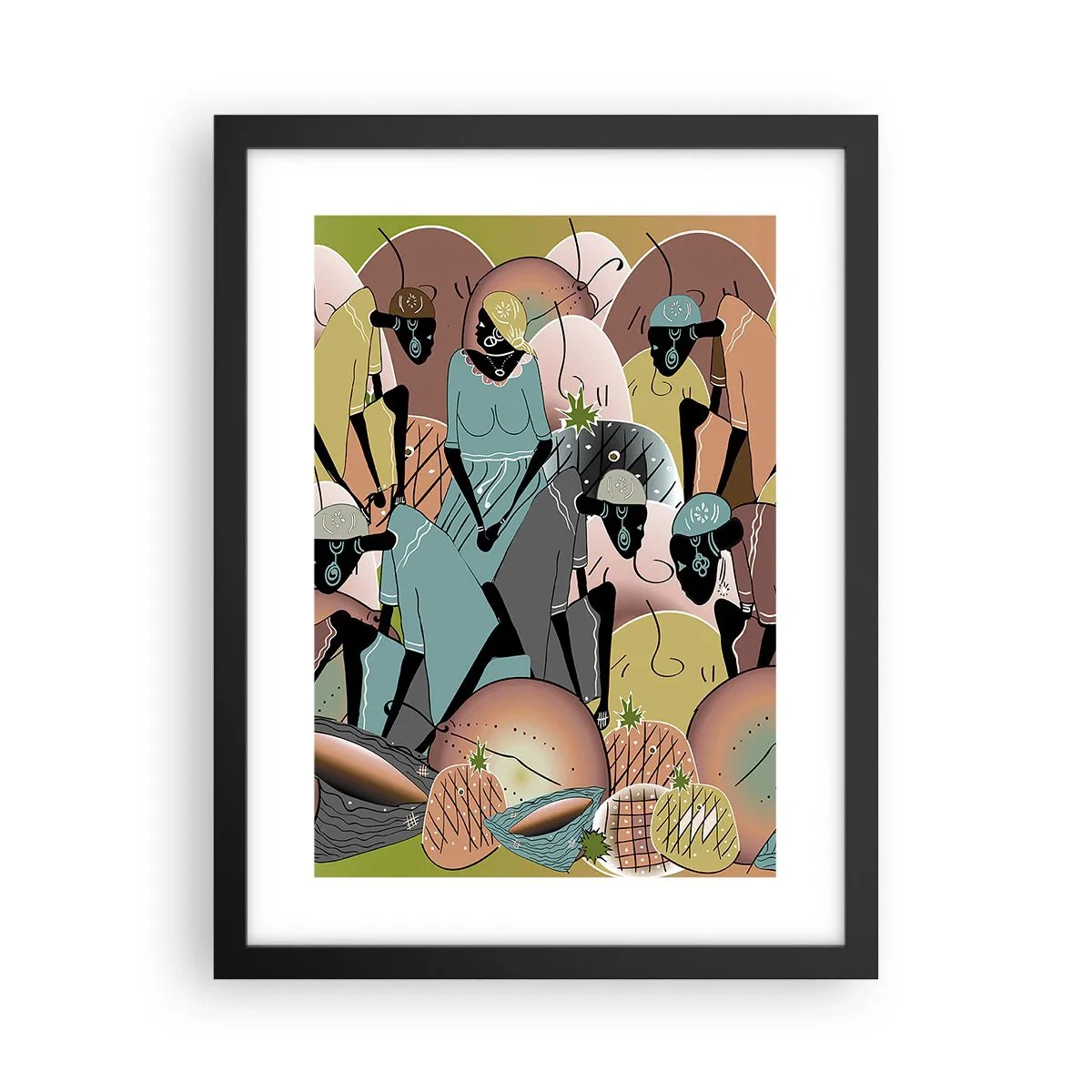 Pôster com moldura preta - Uma grande festa se aproxima - 30x40 cm