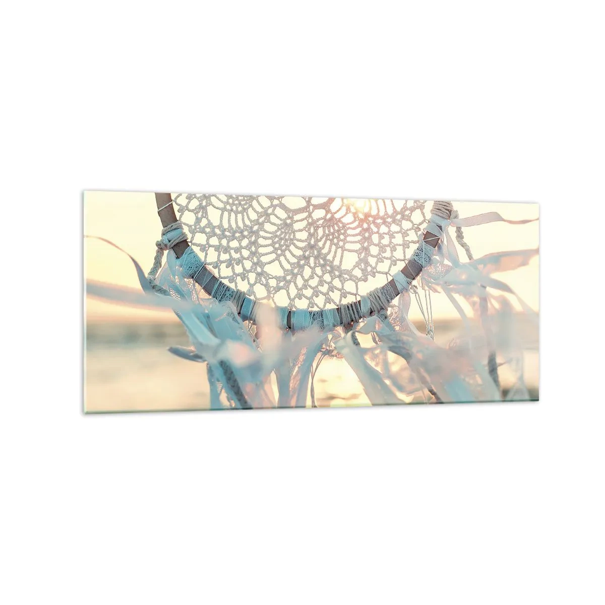 Quadro em vidro - Totem de renda - 120x50 cm