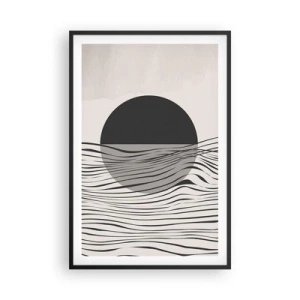 Pôster com moldura preta - Composição da metade - 61x91 cm