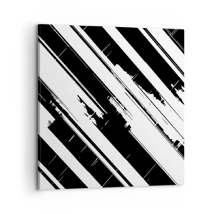 Quadro em tela - Uma composição intensa e dinâmica - 60x60 cm