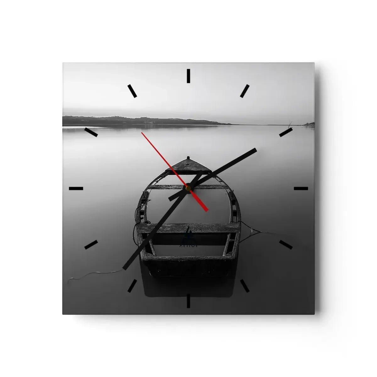 Relógio de parede - Relógio em vidro - Saudade e melancolia - 40x40 cm