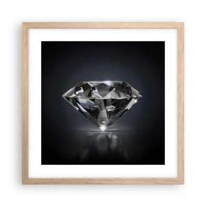 Pôster com moldura de carvalho claro - Best girls friend - 40x40 cm