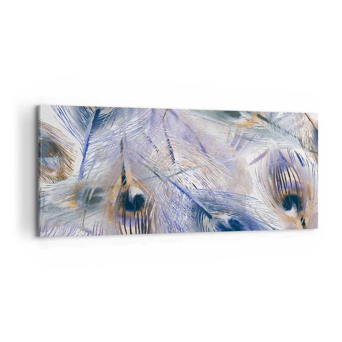 Quadro em tela - Composição do pavão - 100x40 cm
