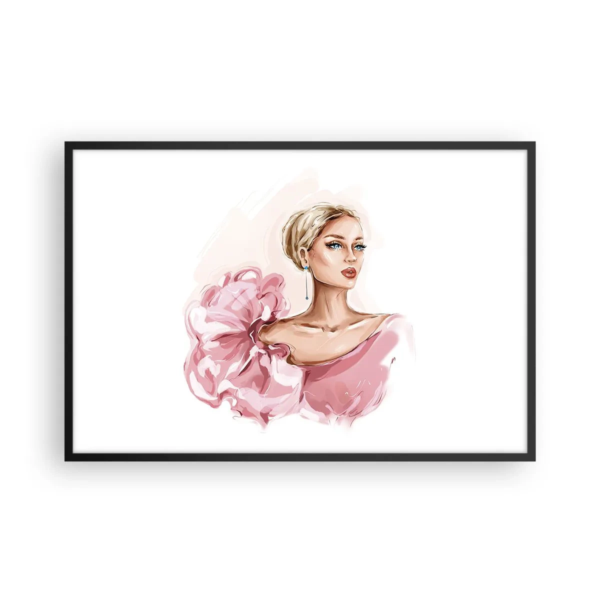 Pôster com moldura preta - Parece pintada... - 91x61 cm