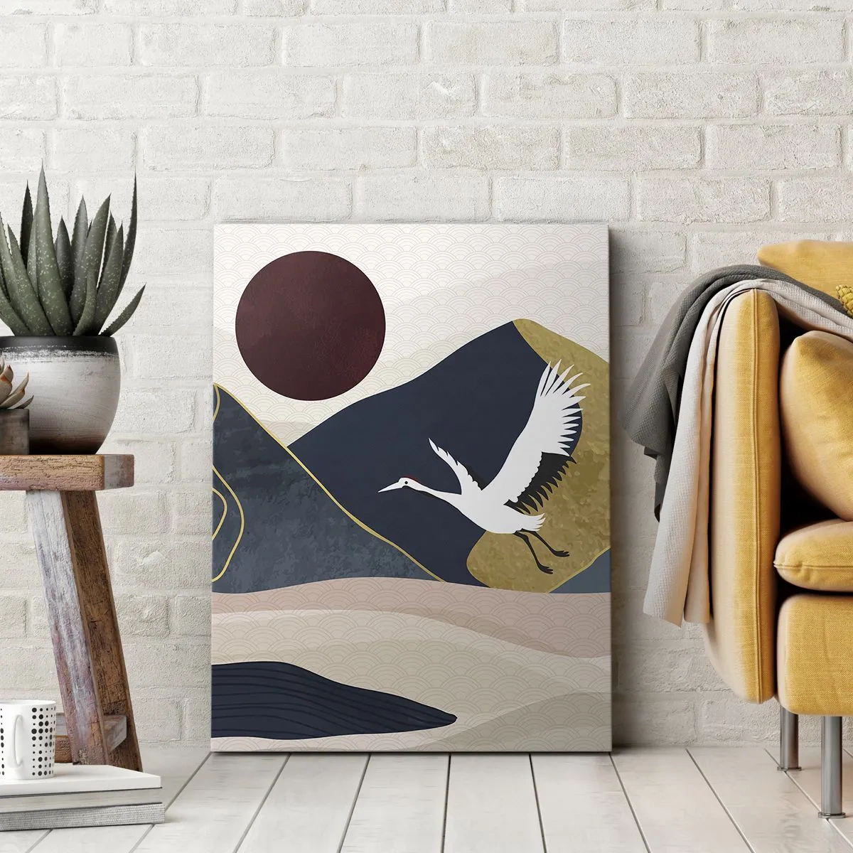 Quadro em tela - E o dia acaba novamente - 45x80 cm