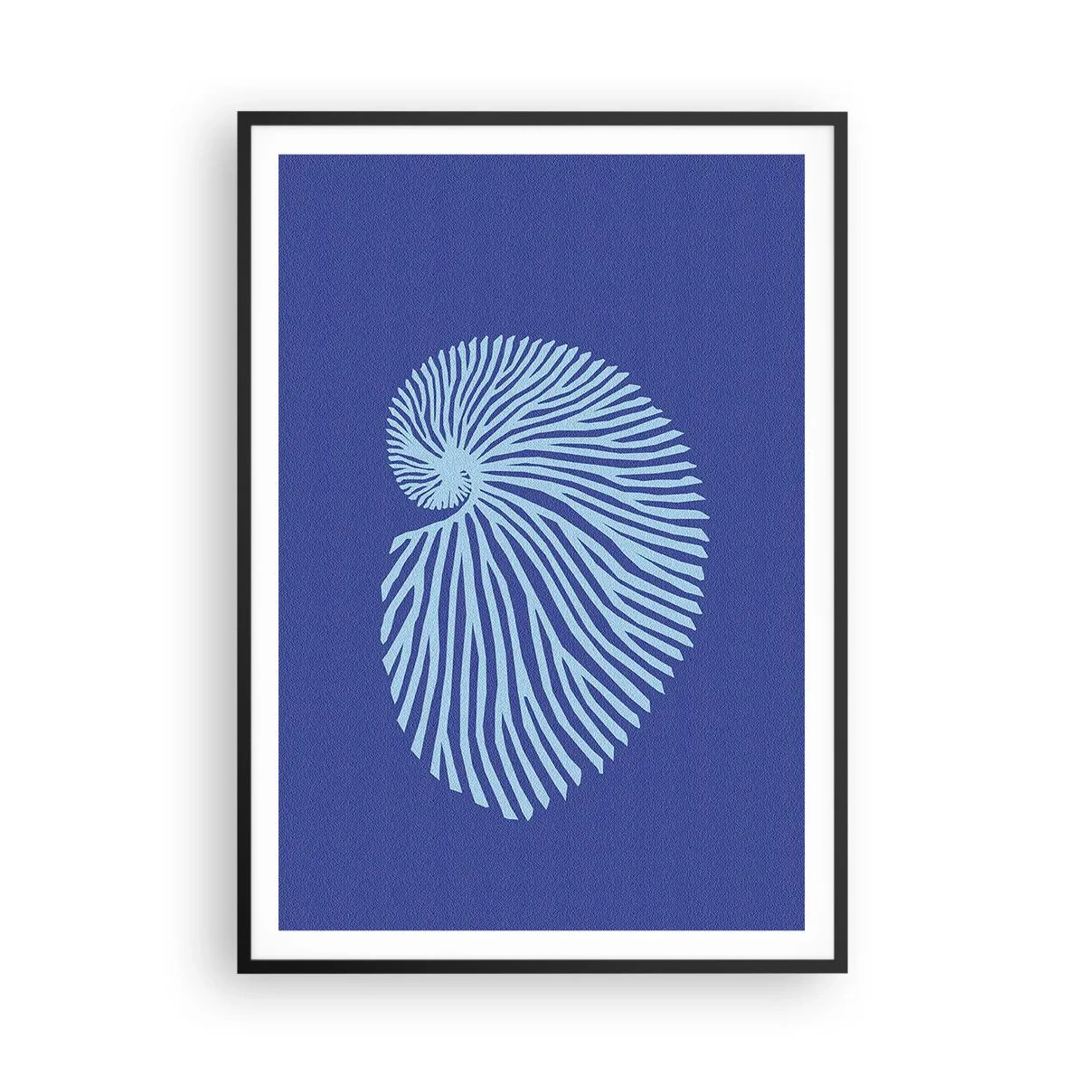 Pôster com moldura preta - O nascimento da concha - 70x100 cm