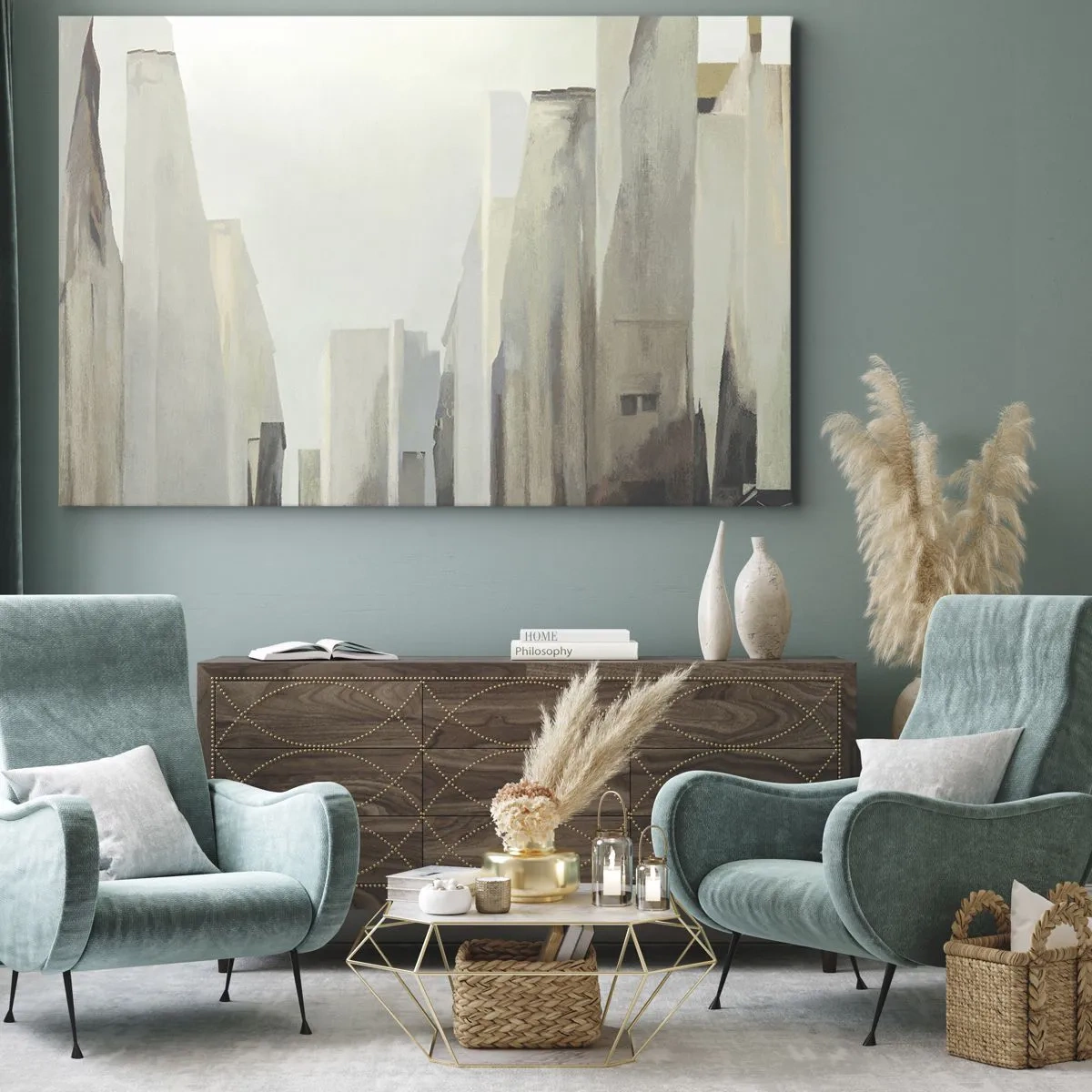 Quadro em tela - Sonho com a cidade - 120x80 cm