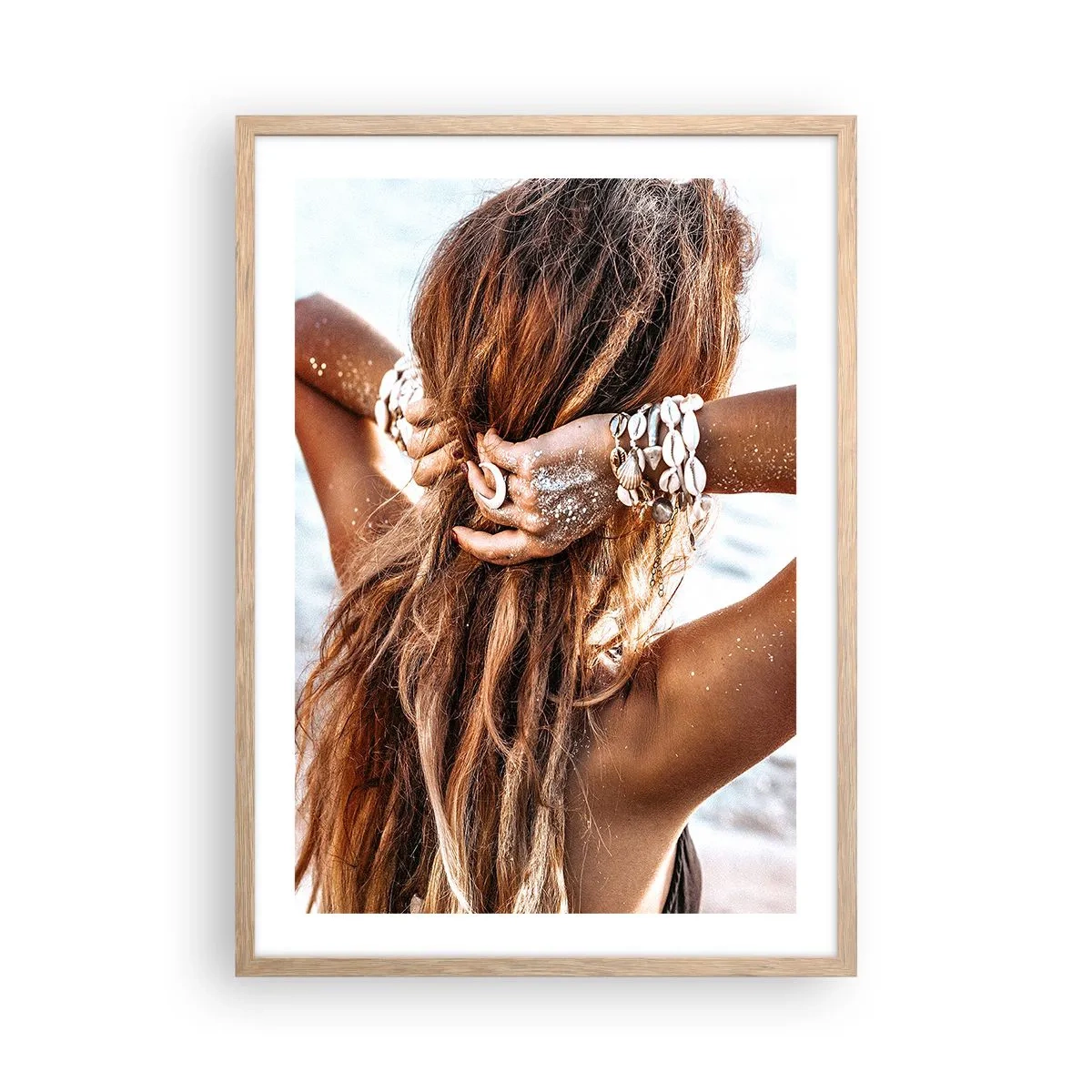 Pôster com moldura de carvalho claro - Irmã da água e do sol - 50x70 cm
