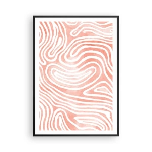 Pôster com moldura preta - No labirinto de corais - 70x100 cm