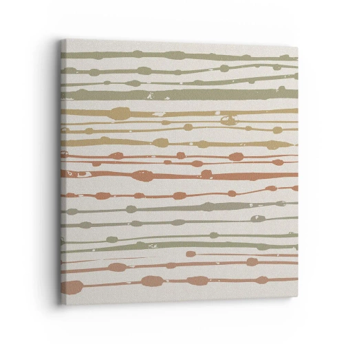 Quadro em tela - Notação musical de cores - 30x30 cm