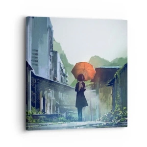 Quadro em tela - Chuva revigorante - 30x30 cm