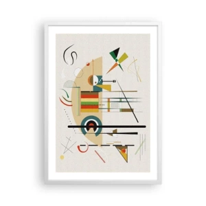 Pôster em moldura branca - E o mundo ri - 50x70 cm