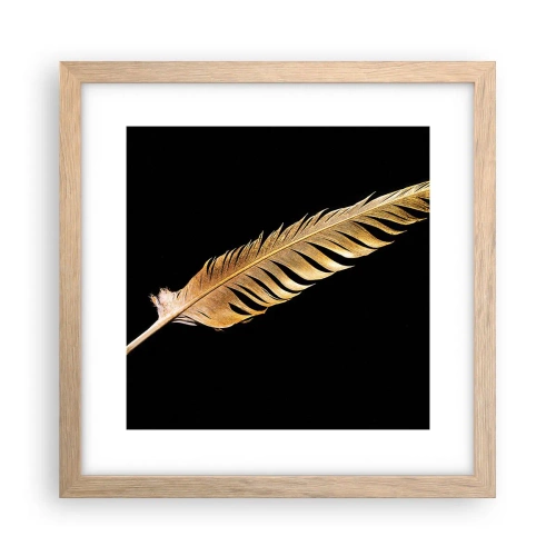 Pôster com moldura de carvalho claro - É uma pena - 30x30 cm