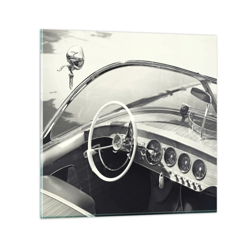 Quadro em vidro - Tempo para os ricos - 70x70 cm