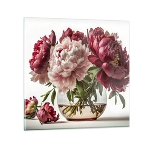 Quadro em vidro - Em plena floração de beleza - 30x30 cm