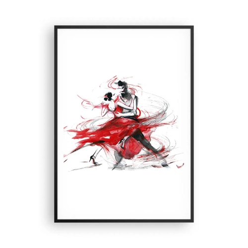 Pôster com moldura preta - Tango - o ritmo da paixão - 70x100 cm