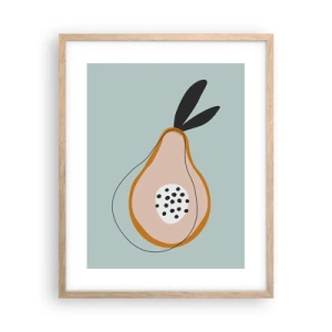 Pôster com moldura de carvalho claro - Penetrar na natureza das coisas - 40x50 cm